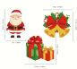 Preview: Diamond Painting 3er-Set 5D Diamond Painting Weihnachtsschmuck  Windspiel-Set